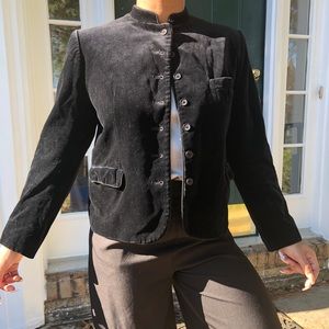 Velour Petite Mini Button Jacket